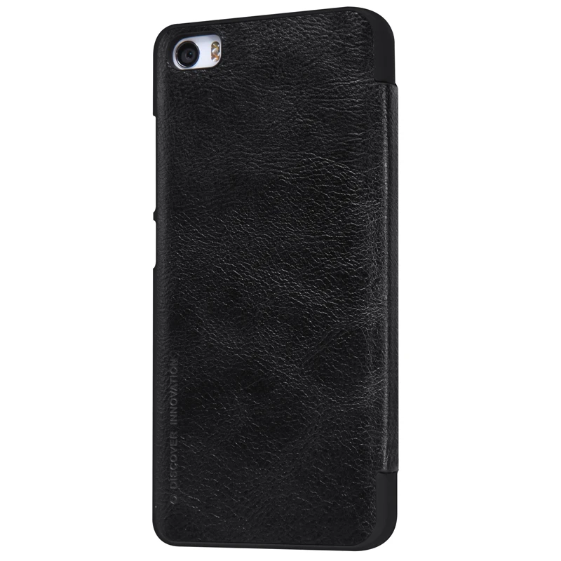 Для Xiaomi M5 Nillkin Black Цвет Qin Series кожаный чехол для защиты флип с Упаковка|case for xiaomi|leather