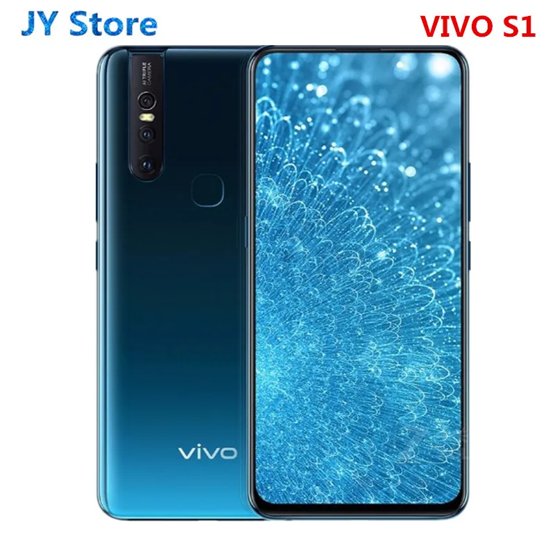 Мобильный телефон vivo S1, 6,53 дюймов, 6 ГБ, 128 ГБ, Восьмиядерный процессор Helio P70, фронтальная камера 3940 мАч, МП, 3 камеры заднего вида, смартфон