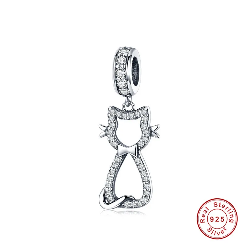Подходит для браслета Pandora, серебро 925,, милая собака, медведь, единорог, подвески S925, сделай сам, мышь, кошка, панда, слон, бусины для изготовления ювелирных изделий - Цвет: asa1162