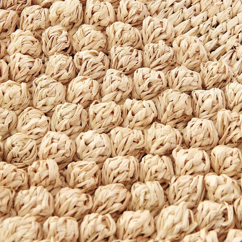 

Summer Beach Bucket Shape Mini Ladies Straw Bag Fashion Rattan Hand-Woven Knitting Bag Summer Vacation Portable Women Handbags