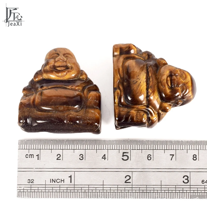 1 5 дюймовая резная budda натуральный тигровый глаз Maitreya счастливая статуэтка Будды