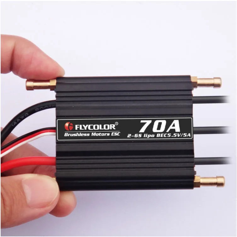 1 шт. Flycolor 50A 70A 90A 120A 150A бесщеточный ESC 2-6S RC лодки водонепроницаемые с BEC/система водяного охлаждения для струи - Цвет: 70A