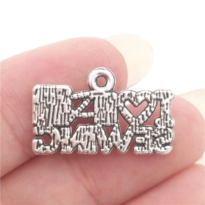 Металлические Подвески для изготовления браслетов античные посеребренные с