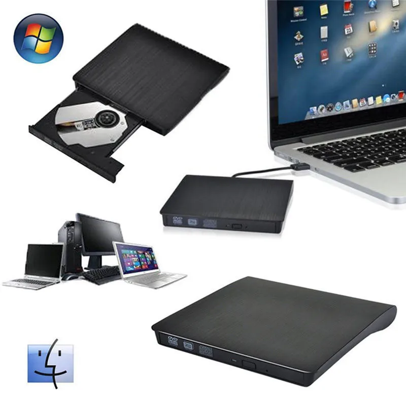 Внешний DVD Оптический привод USB 2 0 ROM проигрыватель CD/DVD RW записывающее устройство