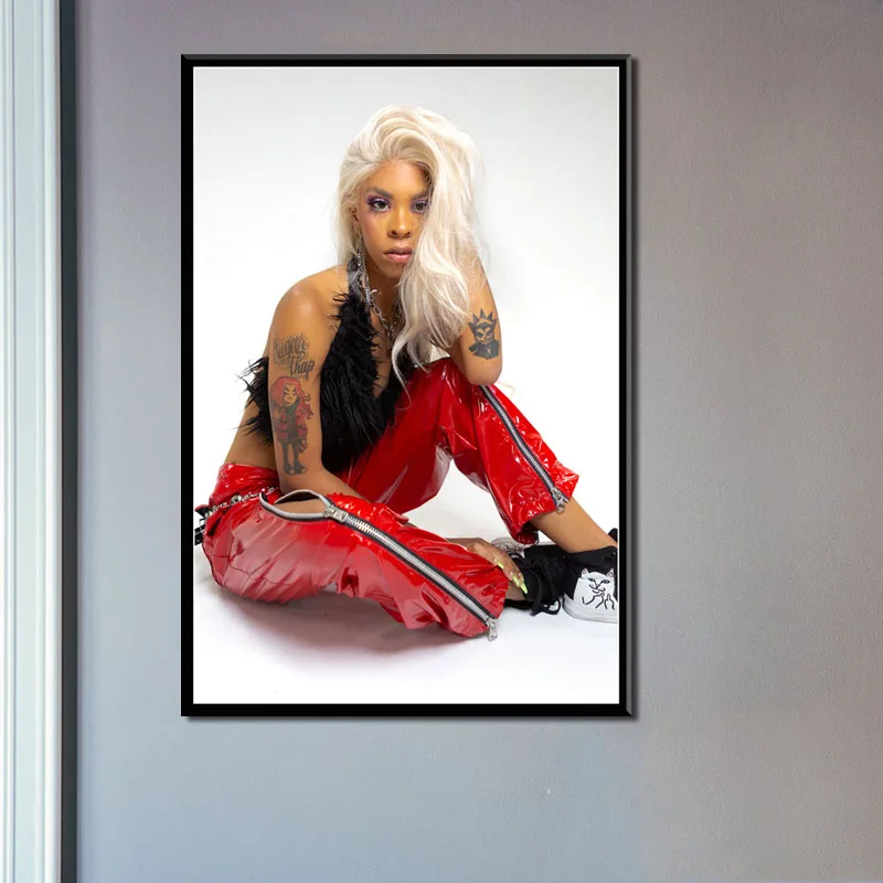 0004 Плакаты и принты Rico Nasty хип хоп музыка Звезда раппер плакат стены художественное полотно живопись для комнаты домашний декор - Цвет: 0004