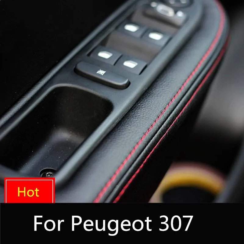 Внутренняя дверь украшена микрофиброй кожаный чехол для Peugeot 307 4 шт./компл. хорошее качество AB145|Лепнина