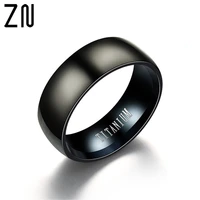 zn fashion titanium steel jewelry rings black titanium steel ring men matte engagement mens wedding band wedding mens gift