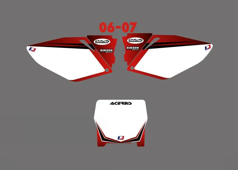 Графические и Фоновые наклейки наборы наклеек для Honda CRF250 CRF250R 2006 2007 CRF 250 250R R|sticker