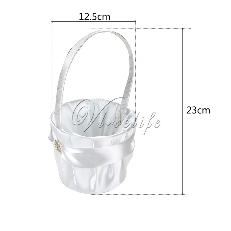 Белое свадебное кольцо подушка и Цветочная корзина Свадебная Гостевая книга