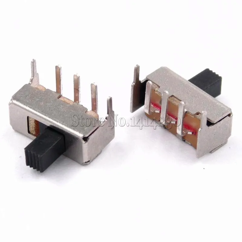 10 шт., переключатель SS12F23, SS12F23VG5, 0,5 А, 50 в, 3-контактный, 1P2T, изогнутый, 90 градусов, игольчатый переключатель с ручкой высотой 5 мм