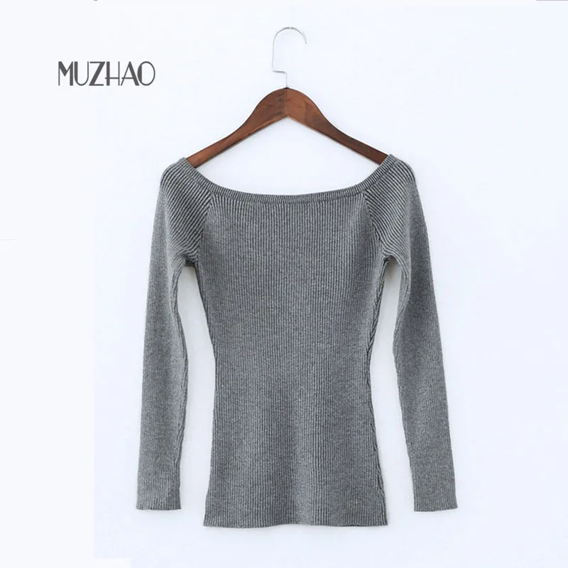 MUZHAO 2017 Новая Коллекция Весна женщины топ свитер jumper пуловер растениеводство зима