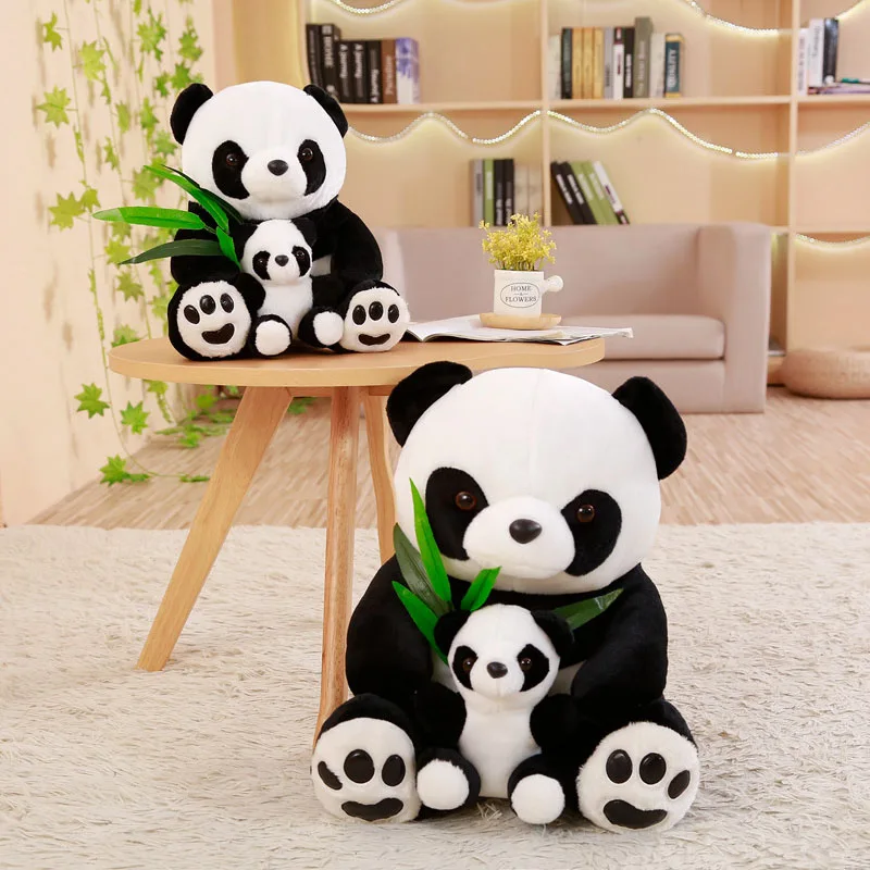 Pandas Мягкая кукла с бамбуковой милой пандой для мамы и сына милая плюшевая игрушки