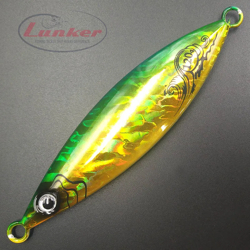Lunker медленно Металическая дергающаяся 20 30 40 60 80 100 120 150 200g Универсальный медленно Рыбалка крючковый лов тунец испанская макрель глубокого моря