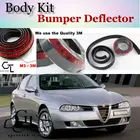 Бампер для губ дефлектор губы для Alfa Romeo 156 AR 1997  2007 передний спойлер юбка для TOPGEAR Friends Тюнинг автомобилякомплект кузоваполоса
