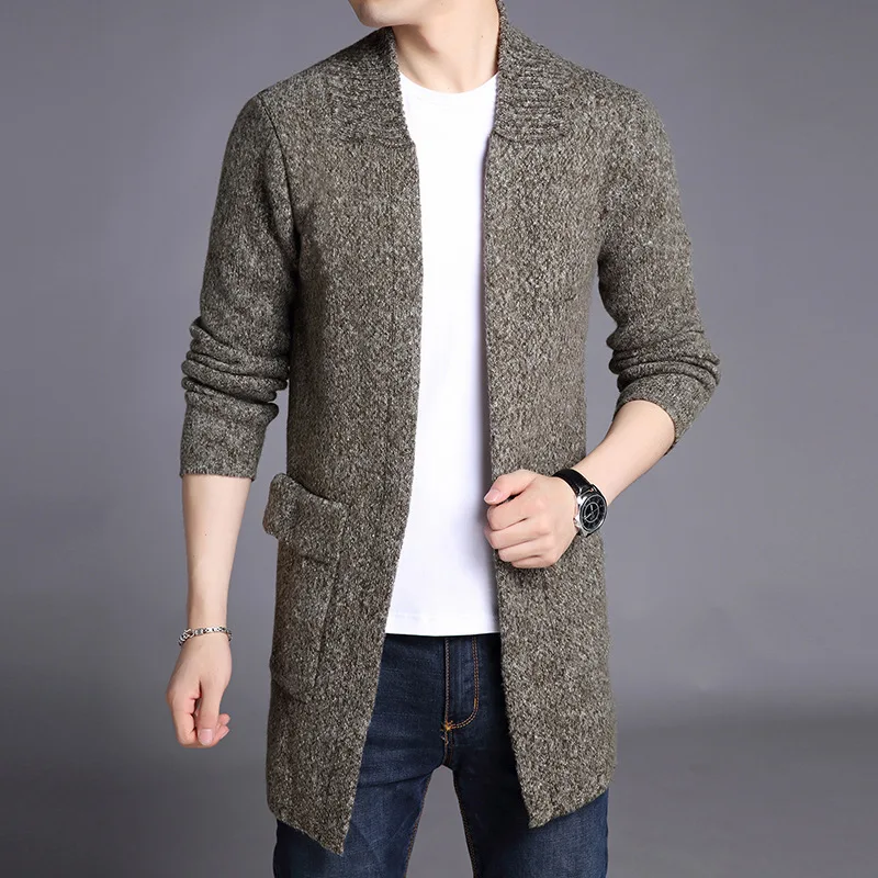 MRMT 2022 Brand New Men's Jackets Sweater Coat Medium Length Pure Color Overcoat for Male Outer Wear Clothing | Мужская одежда
