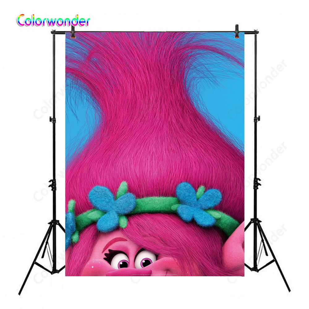 Colorwonder Photography Background Elf Princess Bobby with Pink Body 5x7ft Blue Seamless Backdrop for Kids Photo Booth Studio |