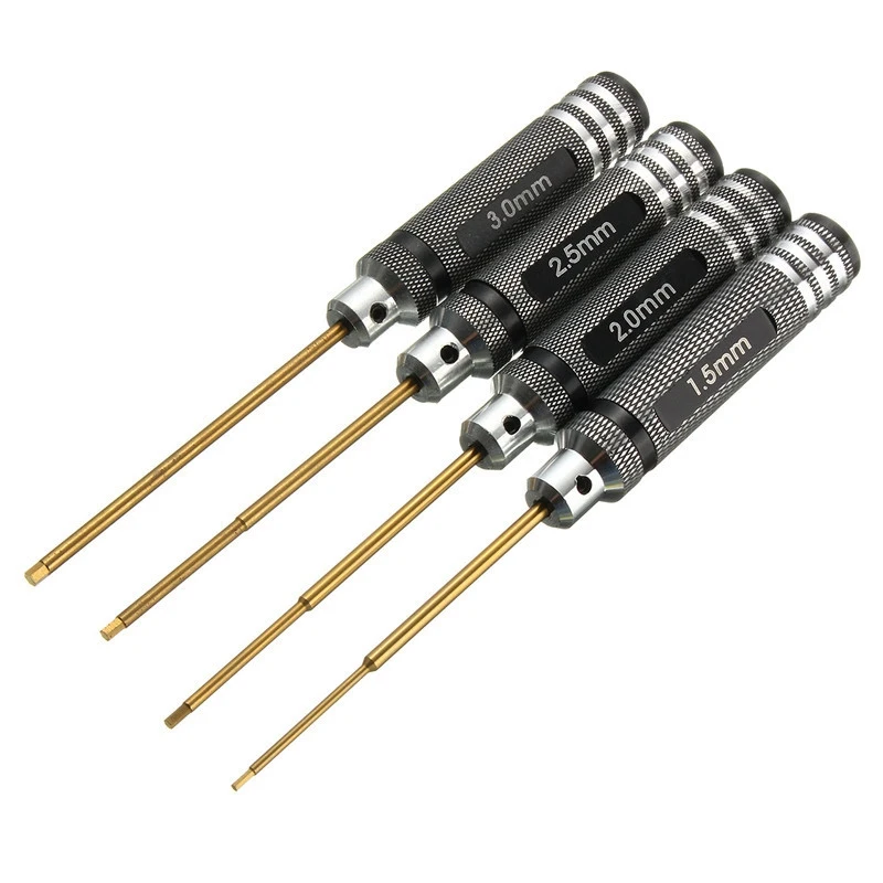 

1.5/2.0/2.5/3.0MM Hex Screwdriver Titanium Plating Repair Tool Hand Tools Screw Driver For Helicopter Airplane Car Toys Models