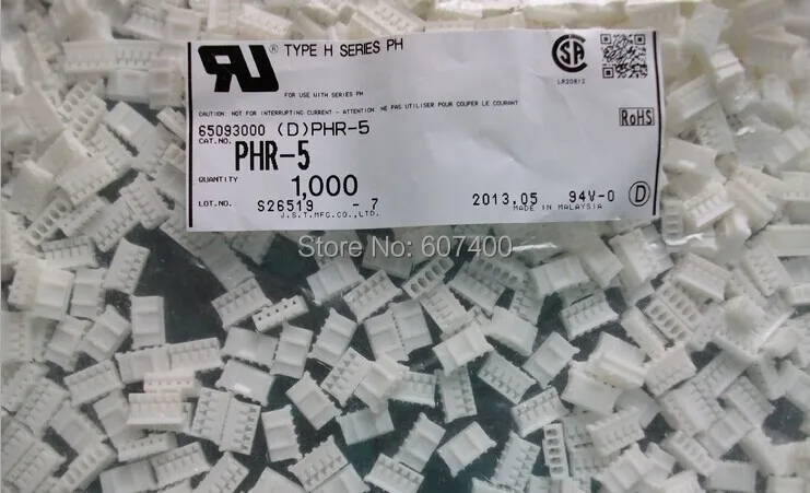 

PHR-5 CONN HOUSING PH 5POS 2MM WHITE Connectors terminal housing 100% New and original part.