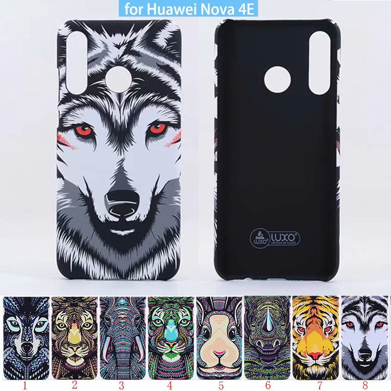 Forest King Aztec Animals Faces Lion Wolf Owl Pattern Hard Cover Phone Case for Huawei P10 Plus P20 P30 mate 10 20 pro Lite | Мобильные