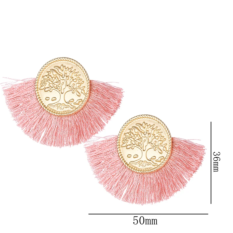 Модная жизнь дерево золото цвет серьги в виде монет для женщин Этническая