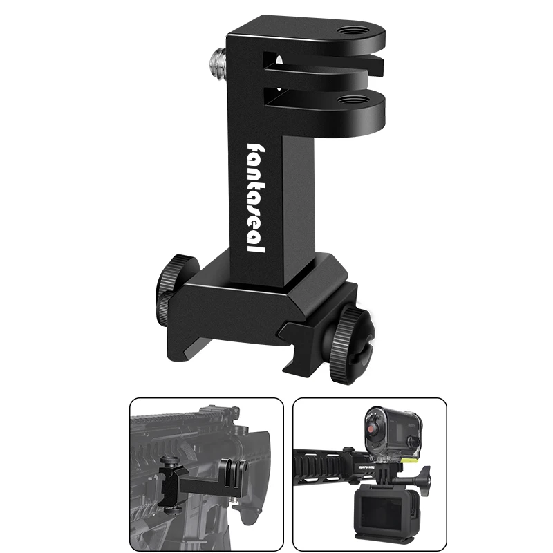 2в1 Picatinny Weaver Rail Adapter Kit Экшн-камера боковая пушка крепление для Gopro Hero sony SJCAM Eken Xiaomi Yi 4K пистолет страйкбол