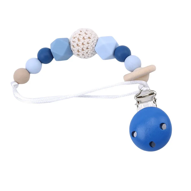 Силиконовая Экологически чистая цепочка для прорезывания зубов детей соски