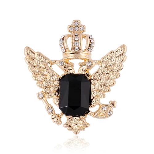 Gold Black X0150A Винтажные маленькие броши в виде короны для женщин мужские значки модные ювелирные изделия Ретро Серебряная бронзовая Золотая брошь значки на лацкан, металлическая фурнитура - Окраска металла: Gold Black X0150A