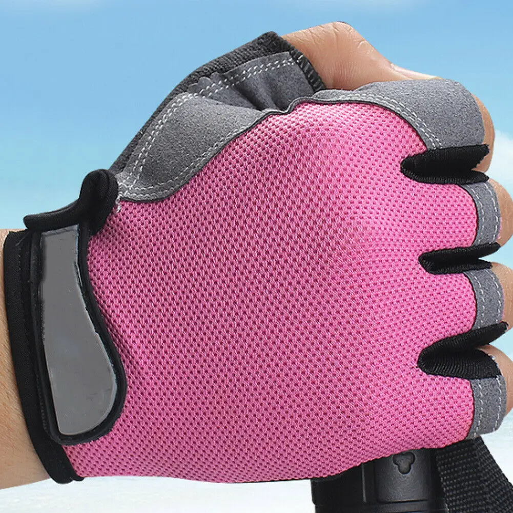 Pink A Faroot Road MTB велосипедные новые Гелевые перчатки для езды на велосипеде для мальчиков и девочек без пальцев - Цвет: Pink A