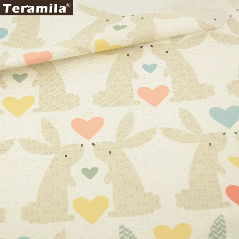 2016 пара милые кролики конструкции 100% хлопок Ткань твил Жир Квартал Текстиль для