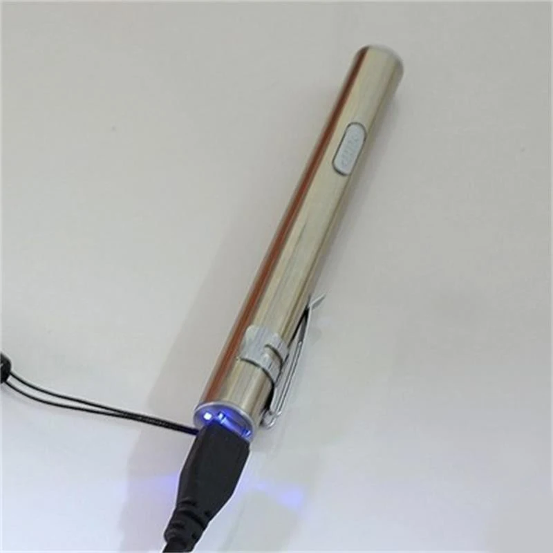 USB мини Нержавеющая сталь Перезаряжаемые вспышка светильник + яркие медицинские