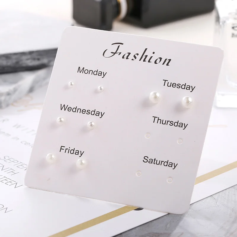 Женские серьги-гвоздики 4 пары/компл. с имитацией жемчуга корейские украшения