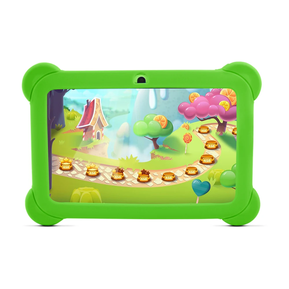 Yuntab Q88 Android4.4 Tablet PC 7&quot A33 Quad Core 1.5GHz Touch Screen 1024 x 600 Dual Camera with Silicone Case(Green) | Компьютеры и