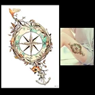 1 лист, временная татуировка, якорь, звезда, птица, цветок, компас, дизайн HB573, женское, мужское, тело, нога, спина, рука, искусство, поддельные татуировки, наклейки, макияж