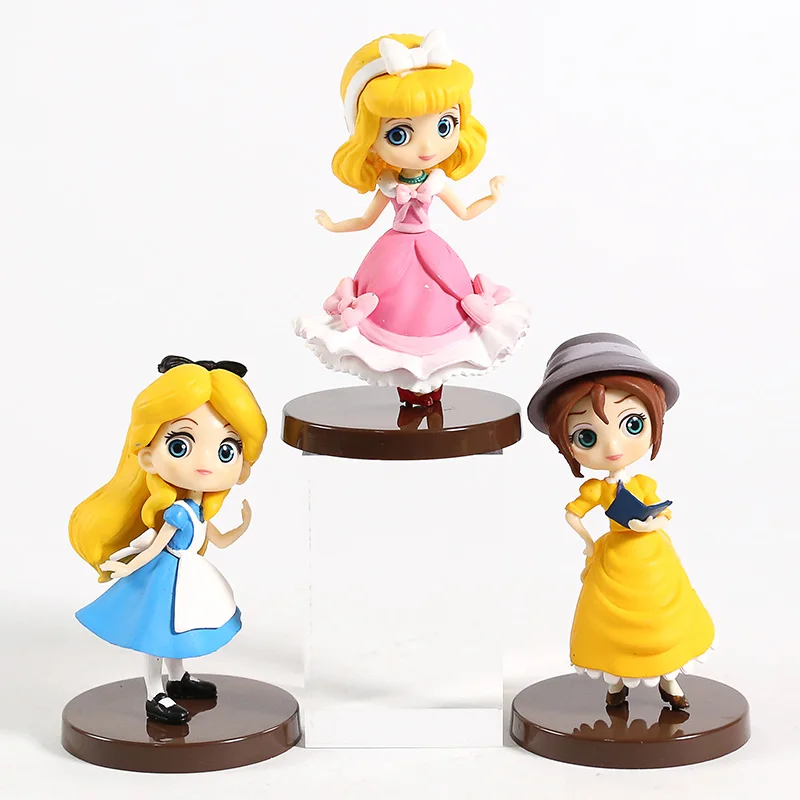 Q Posket персонажи принцессы Белоснежка Belle Jessie Boo Merida Alice Cinderella Jane ПВХ фигурки куклы