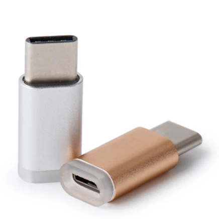 Штекер Micro USB Мама к штекеру Type C папа и фоторазъем с силиконовым краем|Коннекторы