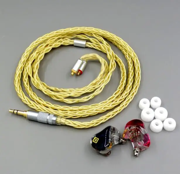 Type9 LN005919 чистый серебряный золотой кабель+ DIY пользовательские 5 единиц динамики арматура в ухо наушники+ MMCX кабель для Shure se535 se846 - Цвет: Type9