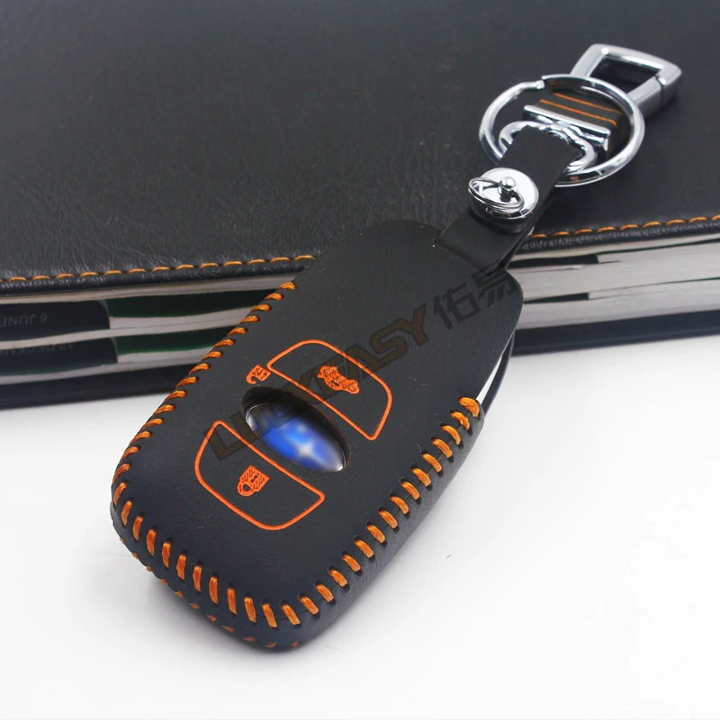 Чехол из натуральной кожи для ключей автомобиля Subaru XV BRZ Forester Legacy Outback Key holder
