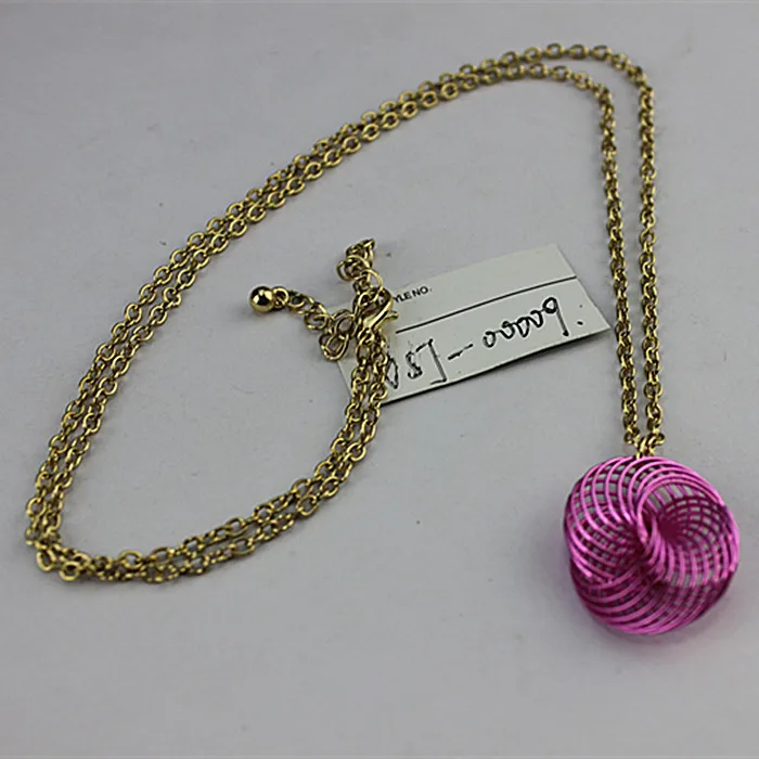 New fashion design manual compiled 2015 abstract pink pendant jewelry wholesale women sweater chain necklace Free Shipping | Украшения и