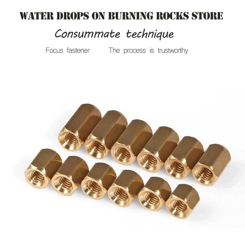 M3*10mm double-pass copper column flat head hollow hexagonal stud main plate isolation | Обустройство дома