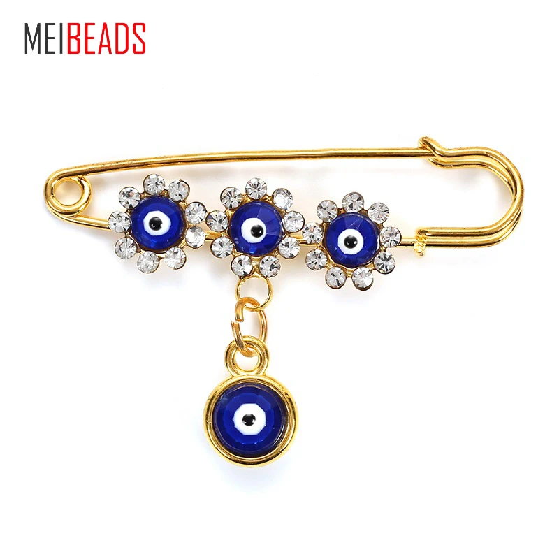 MEIBEADS винтажная брошка из сплава со сглаза металлические шпильки для шарфа серия