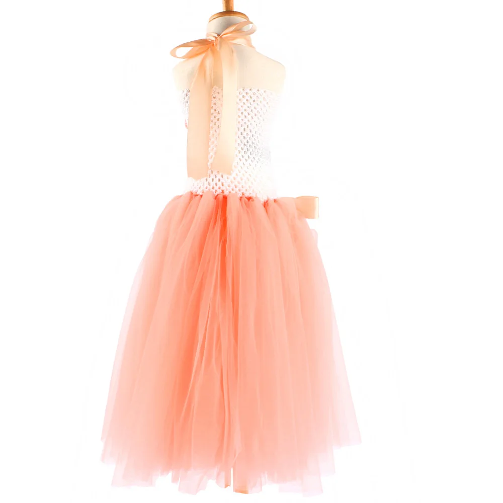 Blush Tulle Flower Girl Vintage Pageant Dance Birthday Princess Tutu Dress Kids Summer Wedding TS055 | Детская одежда и обувь