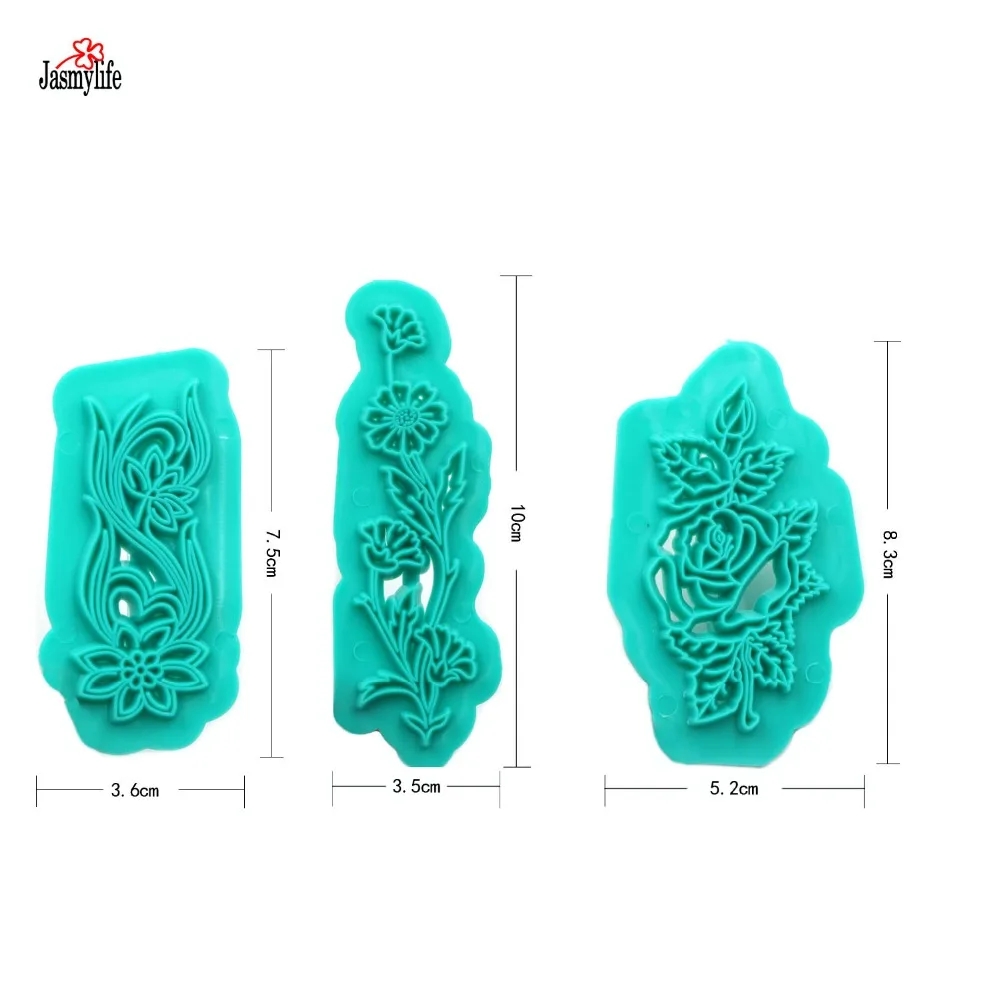3 шт. цветочный резак для печенья пластиковый помадки сделай сам украшения