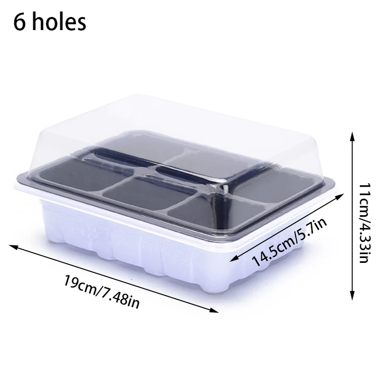 12 Пластик горшки для рассады посадки семян набор лотков завод ящик проращивания