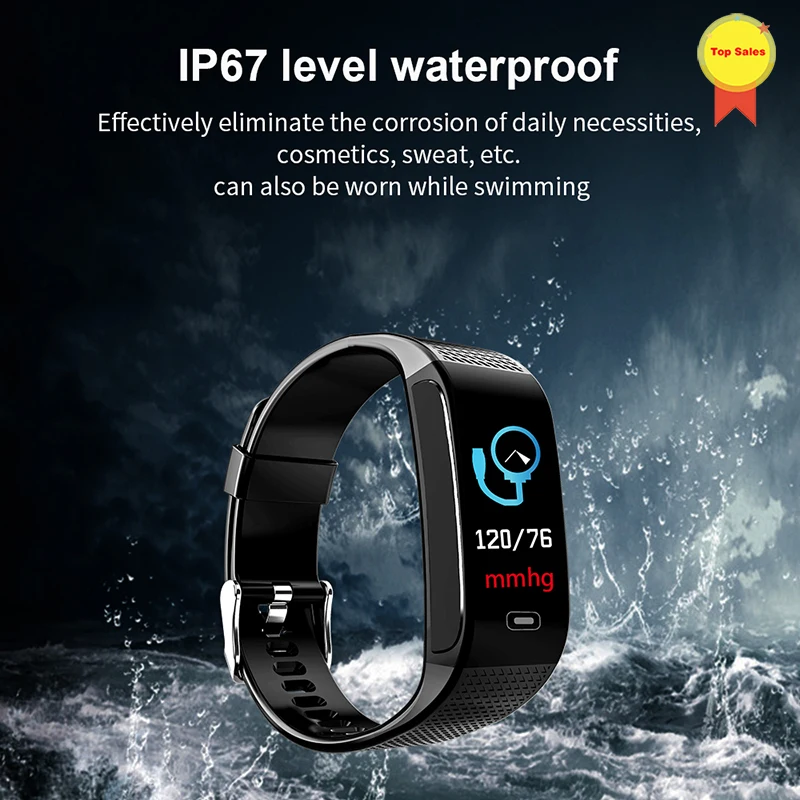 

blood pressure wrist band heart rate monitor PPG ECG detect theory smart bracelet sport watch Activity fitness tracker wristband