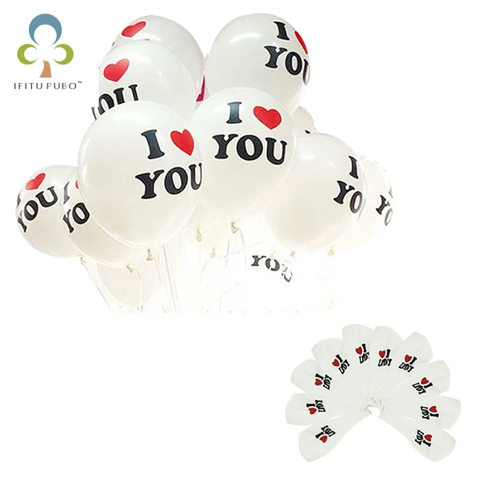 10 шт./лот 12 дюймовый жемчужный латексный шар I LOVE YOU воздушные шары рождественские