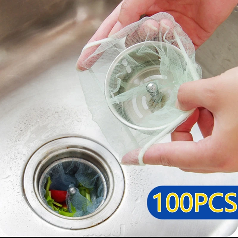 100PCS fine mesh Kitchen tools sink strainer magic Filter basket Sewer Drain Hair Colanders Strainers sieve Bathroom accessories