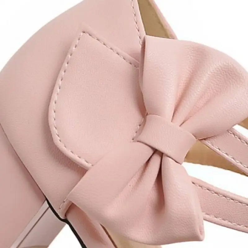 TAOFFEN Plus Size 31-47 Women Shoes Sandals Squared Heels Bowtie Bowknot Ankle Strapped Peep Toe Casual Fashion Footwear | Обувь