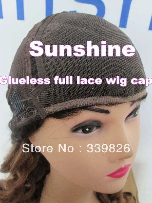 22&quot two tone ombre color #1B/613silky straight glueless full lace virgin brazilian blonde human hair wig Free shipping |