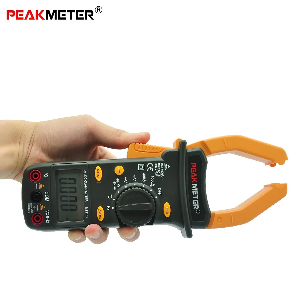 Официальный PEAKMETER PM2101 Авто Диапазон Цифровой AC DC ток Частота Клещи для измерения