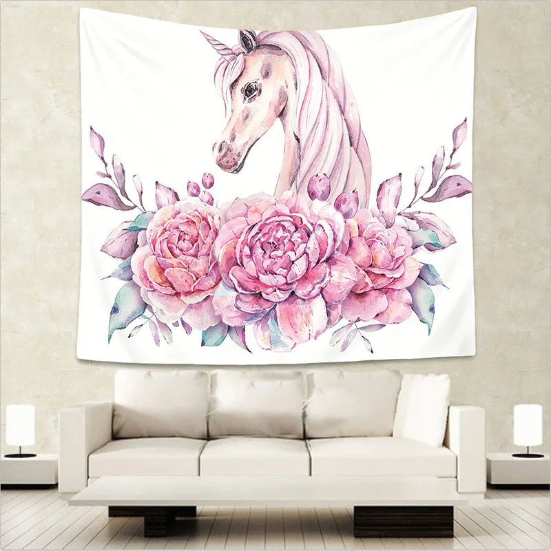 Модный гобелен свежий стиль Зебра/единорог/собака шаблон одеяло мягкие